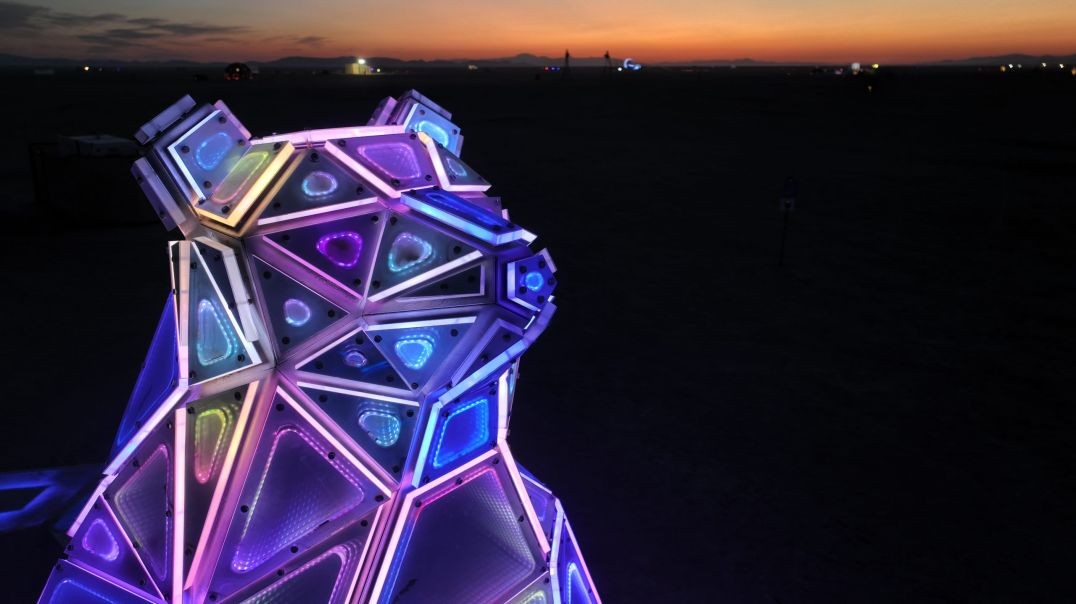 ⁣Burning Man Art After Dark
